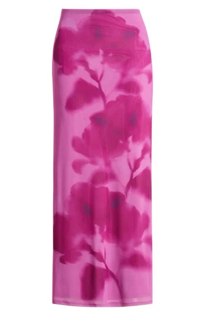 Open Edit Mesh Maxi Skirt