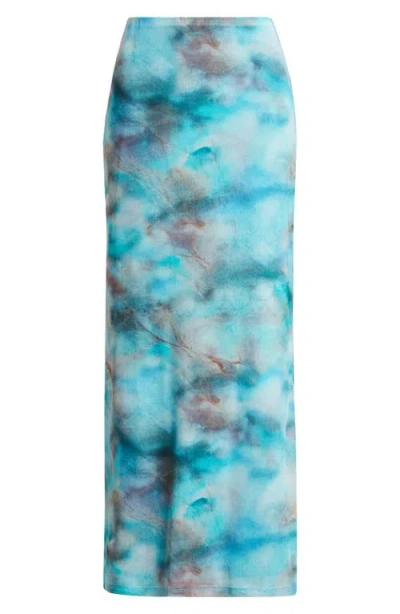 Open Edit Mesh Maxi Skirt