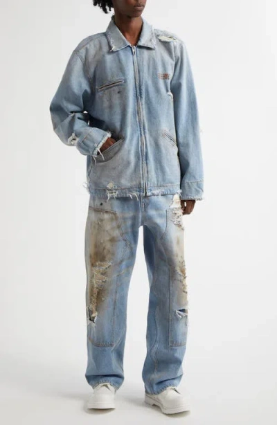 Mm6 Maison Margiela Distressed Denim Chore Jacket