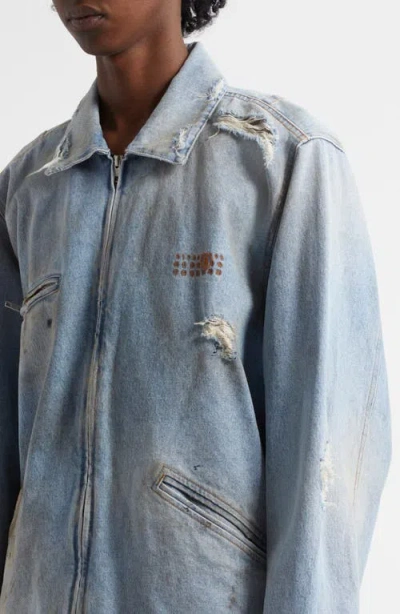 Mm6 Maison Margiela Distressed Denim Chore Jacket