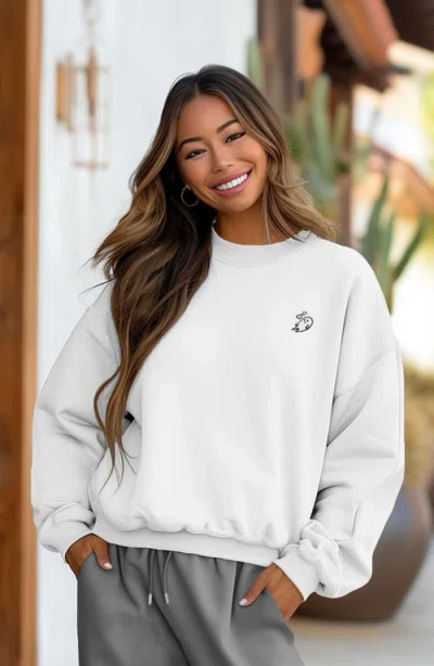 Dalix Heartly Ghost Womens Heavyweight Relaxed Sweatshirt