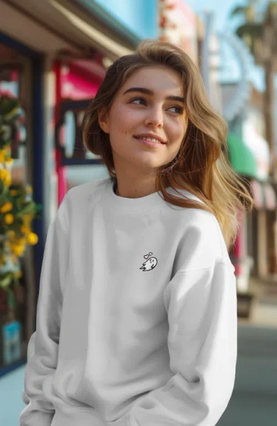 Dalix Heartly Ghost Womens Heavyweight Relaxed Sweatshirt