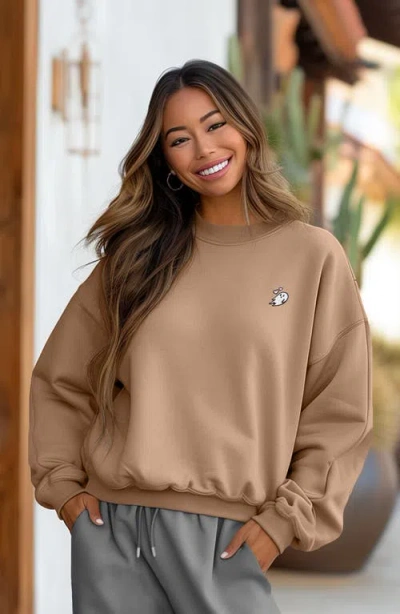 Dalix Heartly Ghost Womens Heavyweight Relaxed Sweatshirt