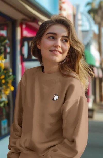 Dalix Heartly Ghost Womens Heavyweight Relaxed Sweatshirt