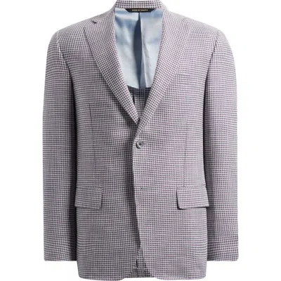 Heritage Gold Purple Houndstooth Wool Blend Sport Coat