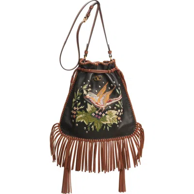 Valentino Garavani Medium Nellcôte Alice Drawstring Crossbody Bag