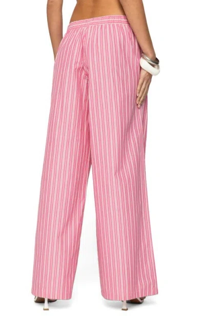 Edikted Maggy Stripe Pull-on Wide Leg Pants