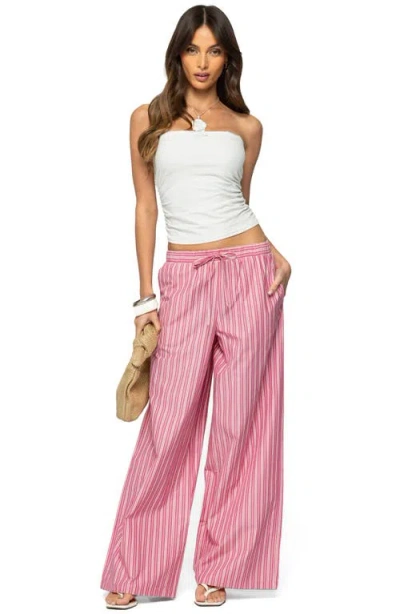 Edikted Maggy Stripe Pull-on Wide Leg Pants