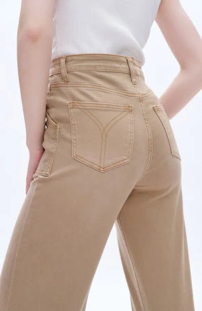 Bayeas Raw Hem High Waist Utility Wide Leg Jeans