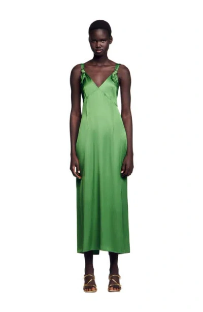 Sandro Cecile Fluid Satin Effect Dress