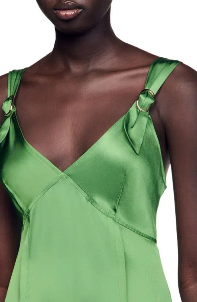 Sandro Cecile Fluid Satin Effect Dress