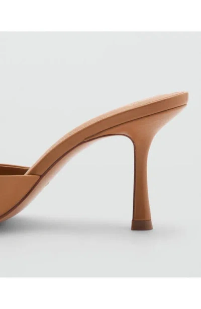 Mango Pointed-heel Sandals In Brown
