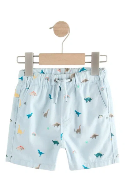 Next Kids' Dino Print Cotton Drawstring Shorts