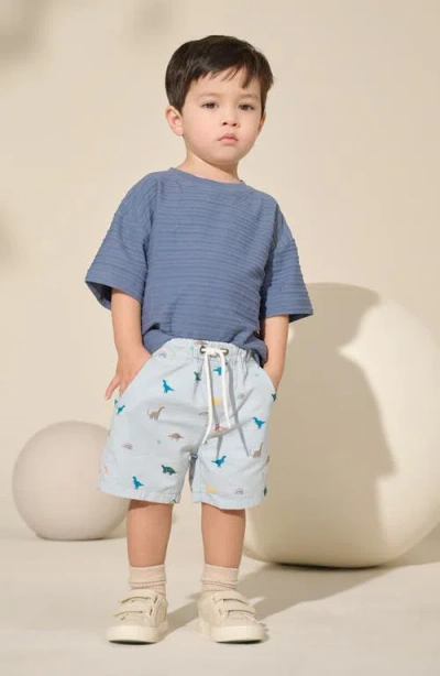 Next Kids' Dino Print Cotton Drawstring Shorts