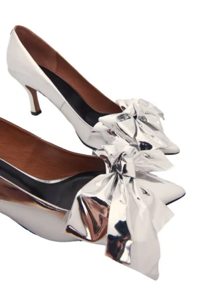 Maje Leather Pumps With Bow Detail