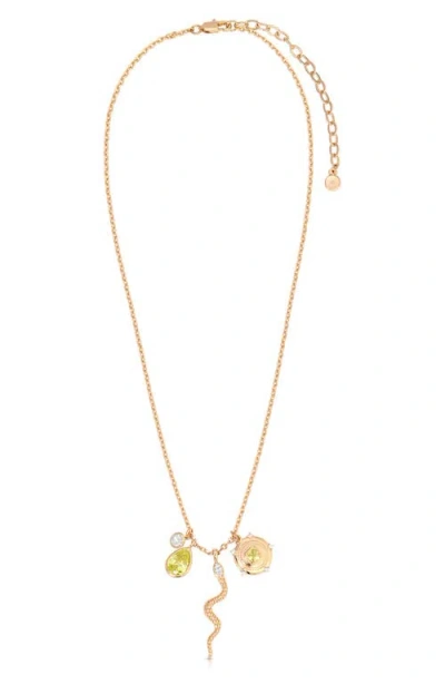 Ettika Serpentina Snake Inspired Charm Necklace