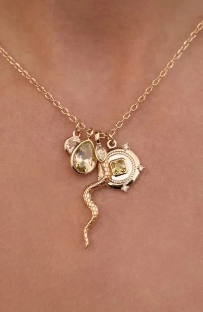 Ettika Serpentina Snake Inspired Charm Necklace