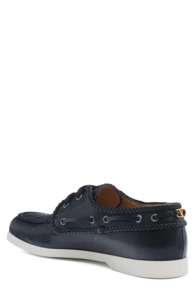 Valentino Leather Palm Avenue Boat Shoes
