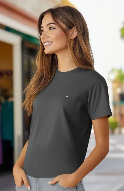 DALIX DALIX WOMENS LIL SMILE JERSEY RELAXED TEE 