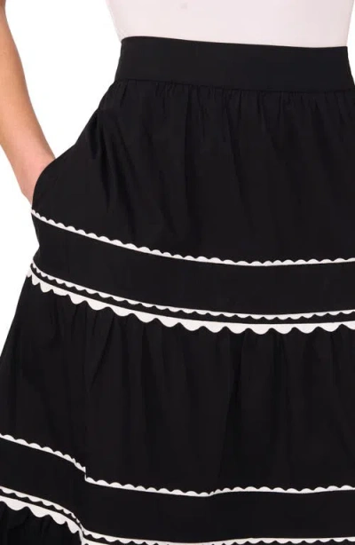 Cece Scalloped Trim Cotton Maxi Skirt