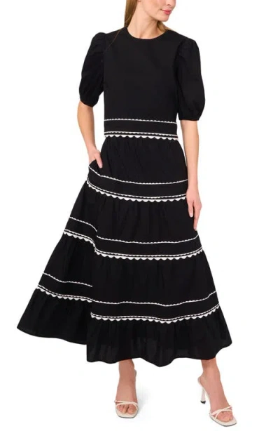 Cece Scalloped Trim Cotton Maxi Skirt