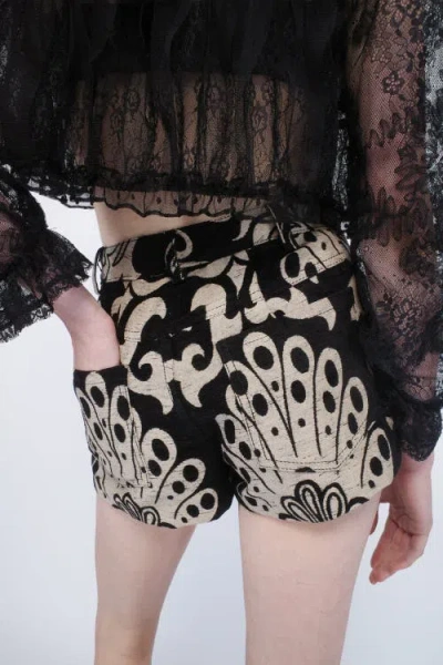 Anna Sui Beardsley Tapestry Shorts