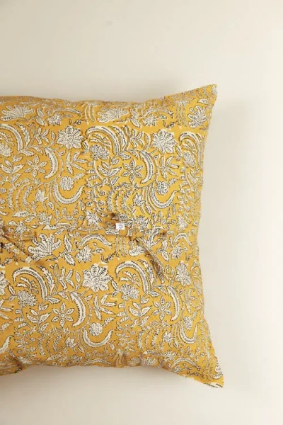 Ninéh Mustard Harmony Hand Block Print Pillow