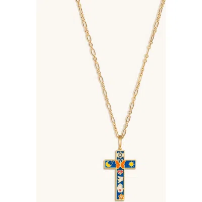 Karma And Luck Infinite Trust Cross Charm Necklace
