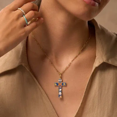Karma And Luck Infinite Trust Cross Charm Necklace