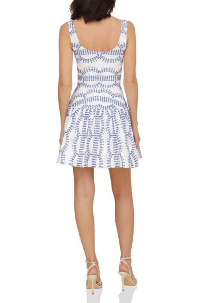 Avec Les Filles Cotton Eyelet Fit & Flare Minidress