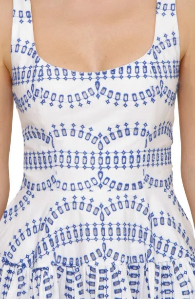 Avec Les Filles Cotton Eyelet Fit & Flare Minidress