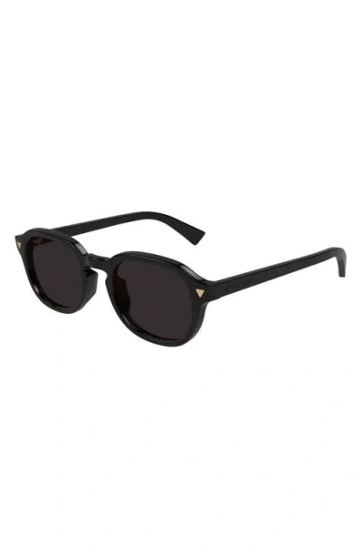 Bottega Veneta 49mm Small Round Sunglasses