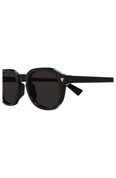 Bottega Veneta 49mm Small Round Sunglasses