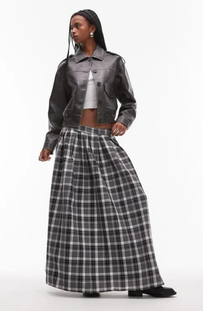 Topshop Faux Leather Cropped Button Thru Patch Pocket Bomber Jacket