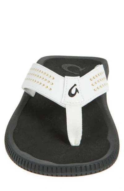 Olukai Ulele Golf Sandal In White