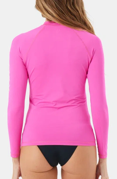 Roxy Whole Hearted Long Sleeve Rashguard In Pink