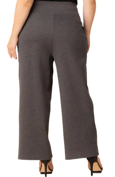 Kiyonna High Waist Wide Leg Ponte Pants