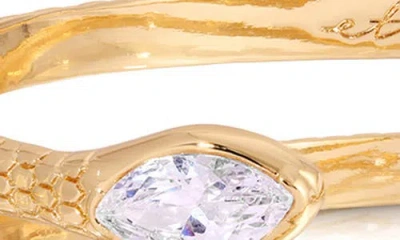 Ettika Marquise Cubic Zirconia Coiled Bangle Bracelet