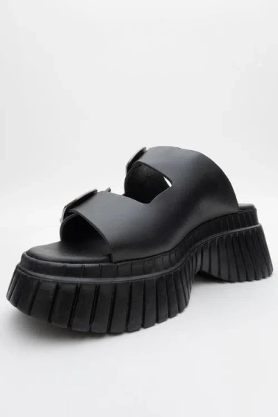 Forever & Always Shoes Joanes Leather Two-strap Platform Sandal