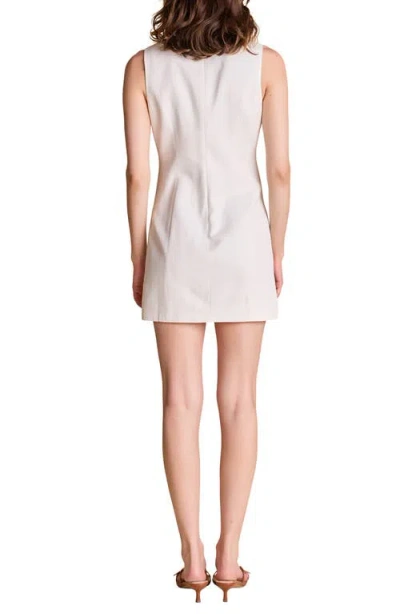 Endless Rose Button Front Sleeveless Linen Blend Minidress