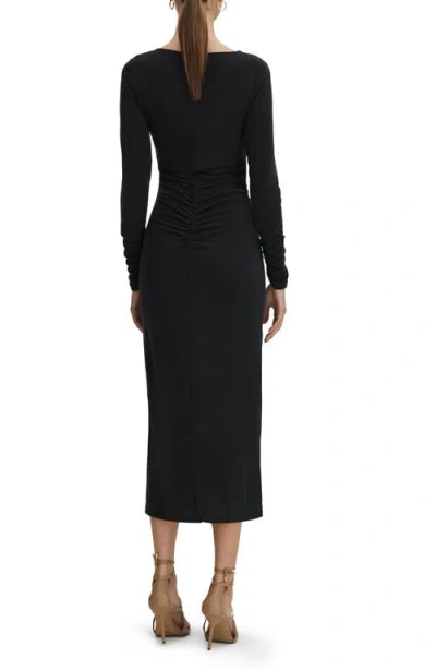 Reiss Lana Long Sleeve Midi Dress