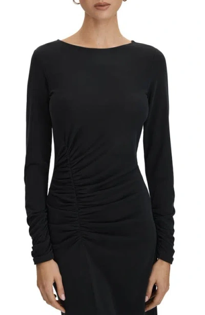 Reiss Lana Long Sleeve Midi Dress