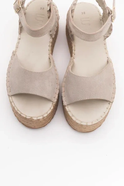 Forever & Always Shoes Serez Leather Platform Espadrilles Sandal