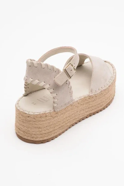 Forever & Always Shoes Serez Leather Platform Espadrilles Sandal
