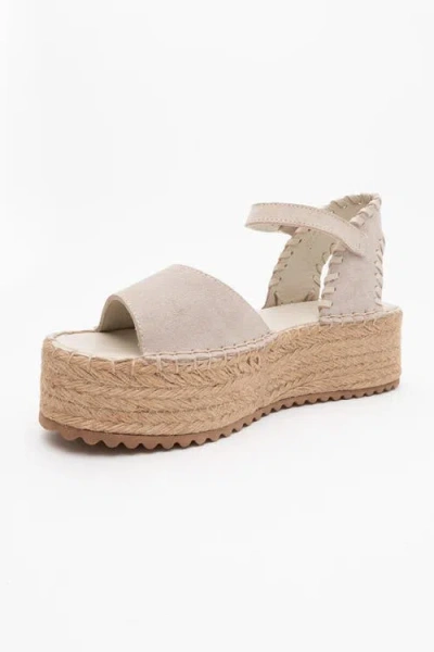 Forever & Always Shoes Serez Leather Platform Espadrilles Sandal