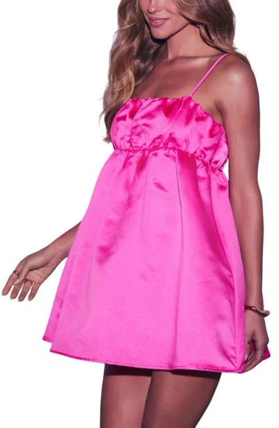 Vici Collection Spring Whispers Satin Babydoll Minidress