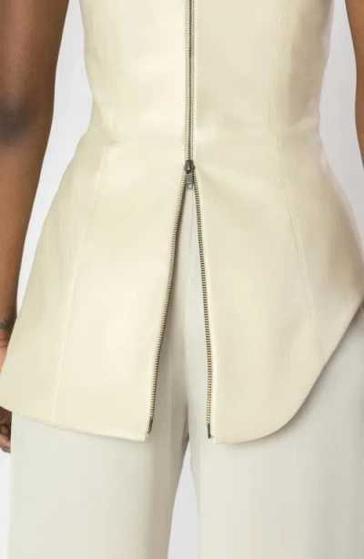 Israella Kobla Indira Strapless Faux Leather Corset Top
