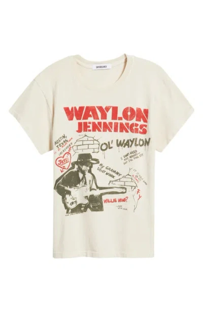 Daydreamer Waylon Jennings 'ol Waylan Cotton Graphic T-shirt
