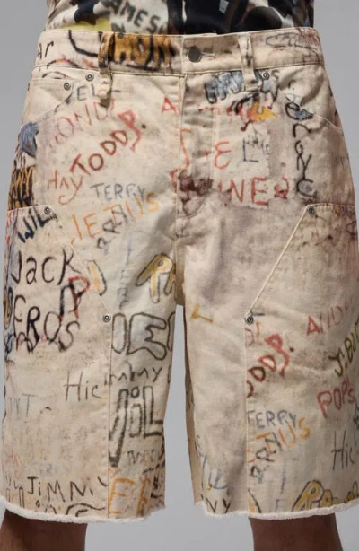 Shop Jordan Print Cotton Twill Shorts