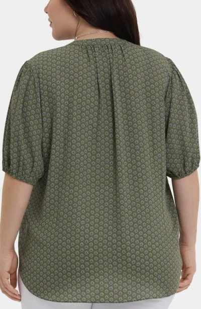 Nydj Short Puff Sleeve Popover Top